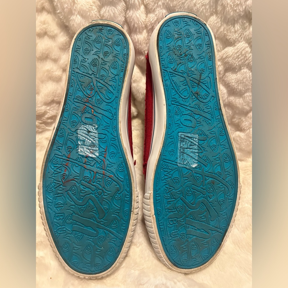 Blowfish Malibu100% cotton Red Slip-On no lace up canvas Sneaker women’s size 9 - Picture 10 of 10